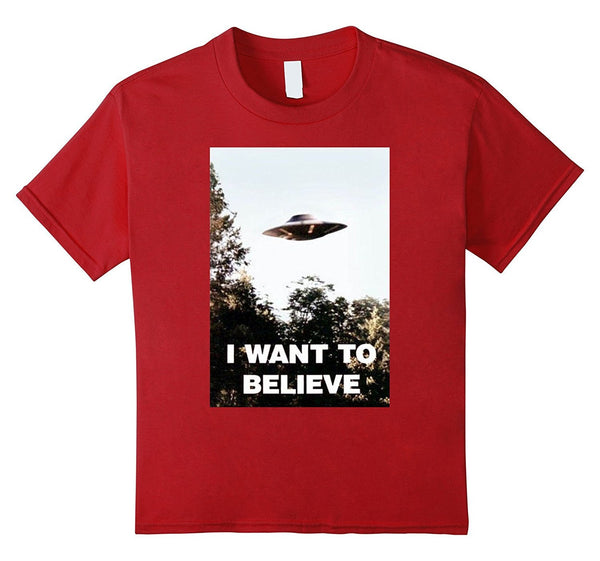 UFO Shirt - I Want To Believe Alien UFO Tee Shirt 2016