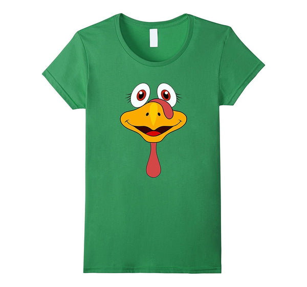 Thanksgiving Turkey Face Funny T-Shirt