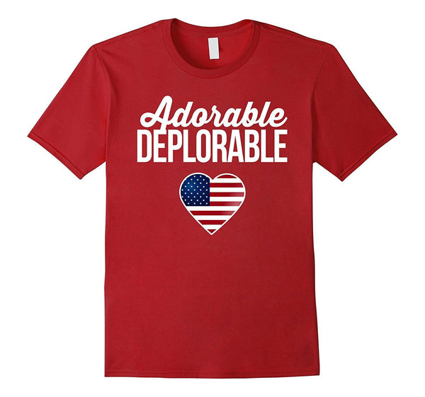 USA Flag Heart Adorable Deplorable Shirt Deplorable T
