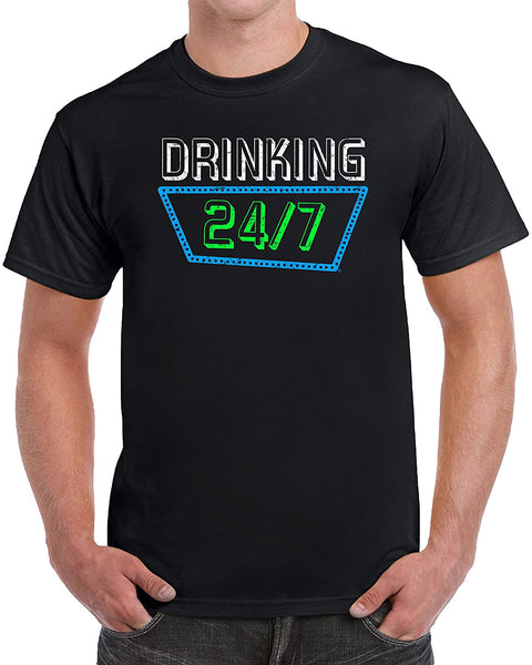 MangoshirtstoreDrinking 24/7 Funny Men's T-ShirtTshirt/Tshirtwomen/Longsleeves tshirt/hoodie