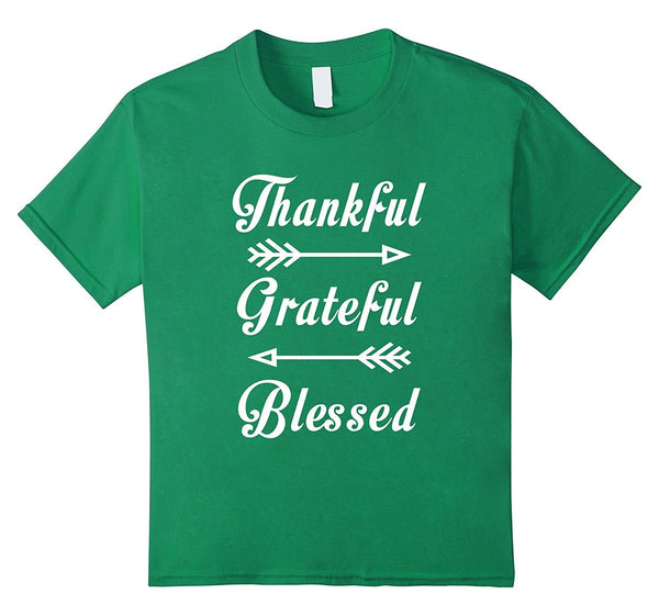 Thankful Grateful Blessed Thanksgiving Funny T-Shirt