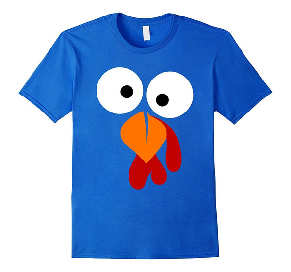 Turkey Face T Shirt - Funny Fun Thanksgiving Day Tee