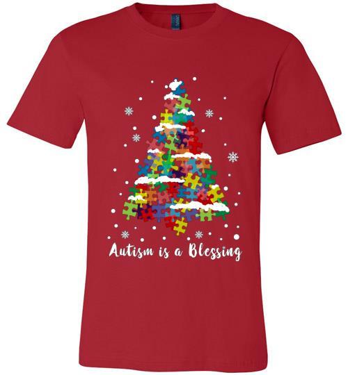 Autism Awareness Ugly Christmas Sweaters Autism Is A Blessing Canvas USA