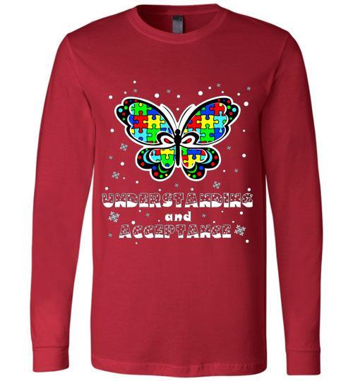 Autism Awareness Ugly Christmas Sweaters Autism Understanding And Acceptance Long Sleeve