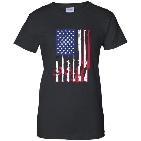 USA American Flag Of Guns T-Shirt Patriotic 2nd Amendment M/W/H
