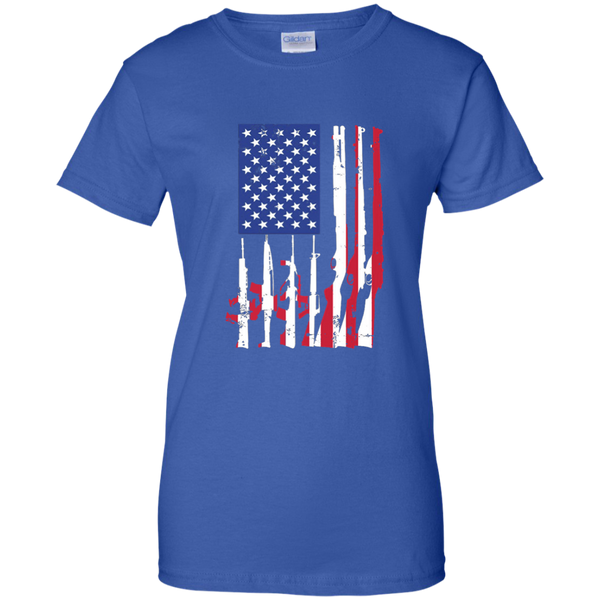 USA American Flag Of Guns T-Shirt Patriotic 2nd Amendment M/W/H