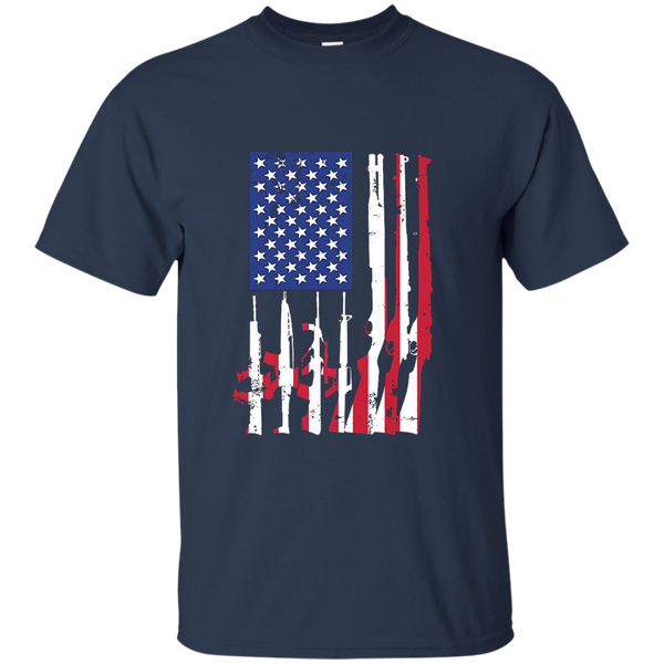 USA American Flag Of Guns T-Shirt Patriotic 2nd Amendment M/W/H