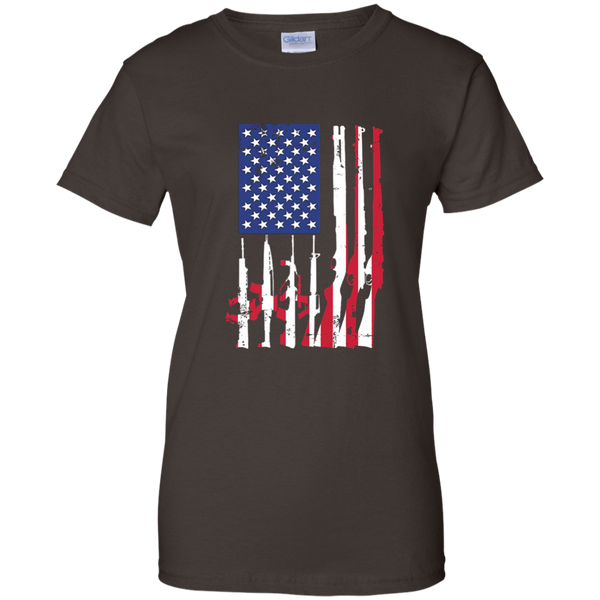 USA American Flag Of Guns T-Shirt Patriotic 2nd Amendment M/W/H