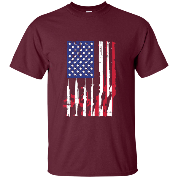 USA American Flag Of Guns T-Shirt Patriotic 2nd Amendment M/W/H