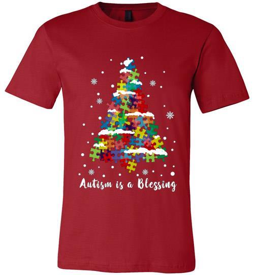 Autism Awareness Ugly Christmas Sweaters Autism Is A Blessing Canvas USA