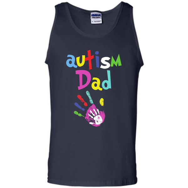 Autism Dad, Autism dad and child t-shirt, gift shirt for dad - Tank Top
