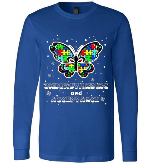 Autism Awareness Ugly Christmas Sweaters Autism Understanding And Acceptance Long Sleeve