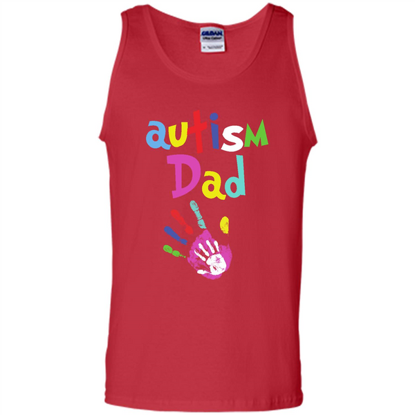 Autism Dad, Autism dad and child t-shirt, gift shirt for dad - Tank Top