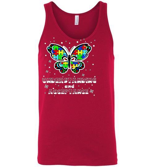 Autism Awareness Ugly Christmas Sweaters Autism Understanding And Acceptance Tank Top