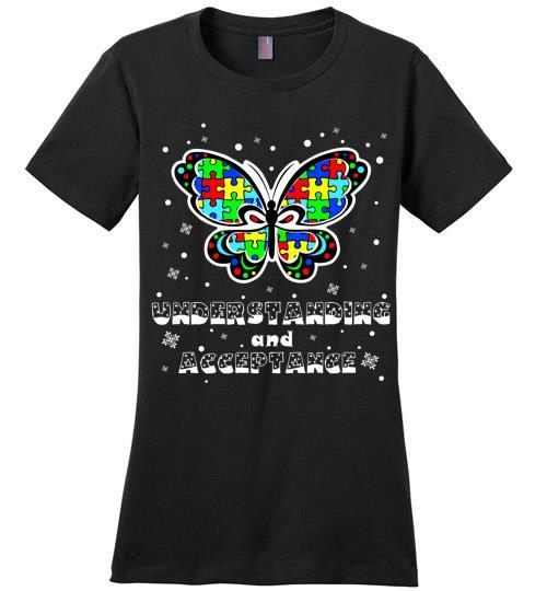 Autism Awareness Ugly Christmas Sweaters Autism Understanding And Acceptance Ladies Perfect