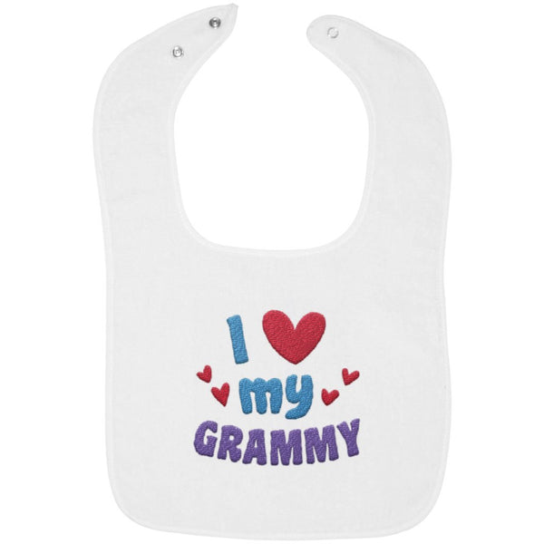 I Love My Grammy - Embroidered Infant Bib