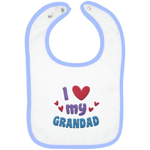 I Love My Grandad - Embroidered Infant Bib