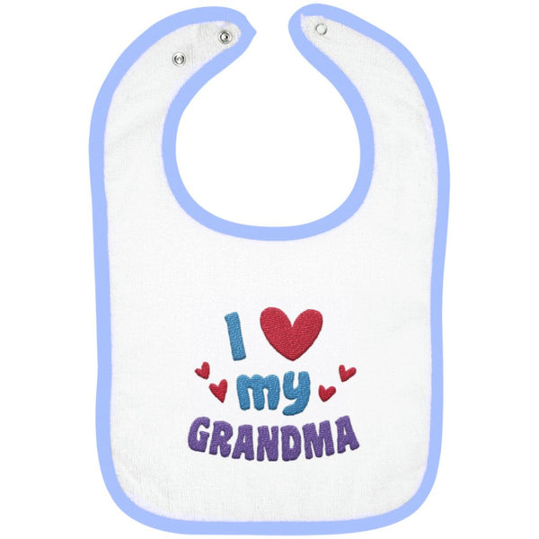 I Love my Grandma- Embroidered Infant Bib