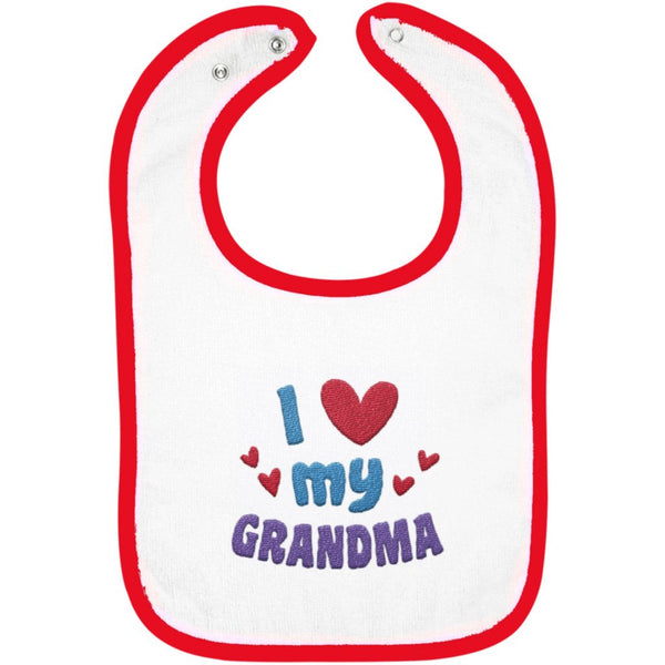 I Love my Grandma- Embroidered Infant Bib