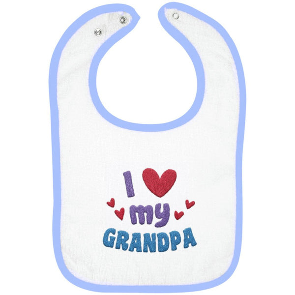 I Love My Grandpa - Embroidered Infant Bib