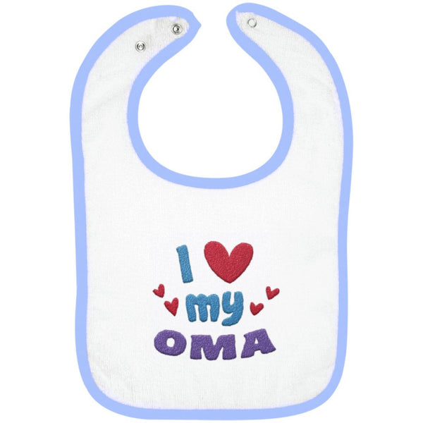 I Love My Oma - Embroidered Infant Bib