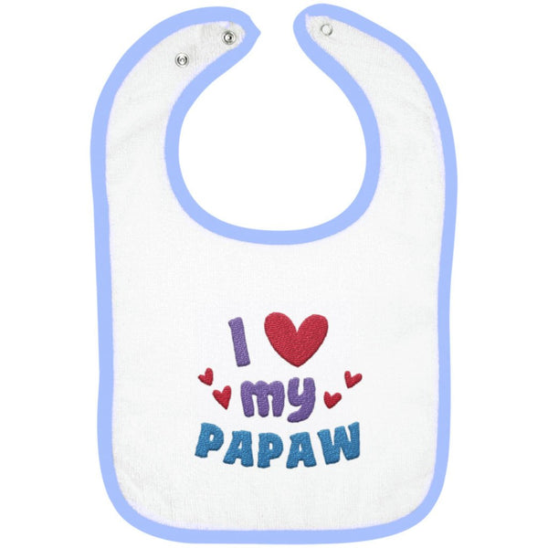 I Love My Papaw - Embroidered Infant Bib