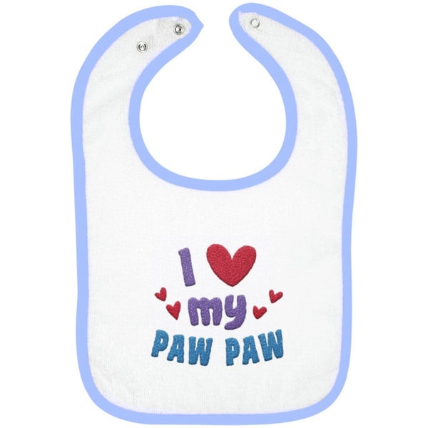 I Love My Paw Paw - Embroidered Infant Bib