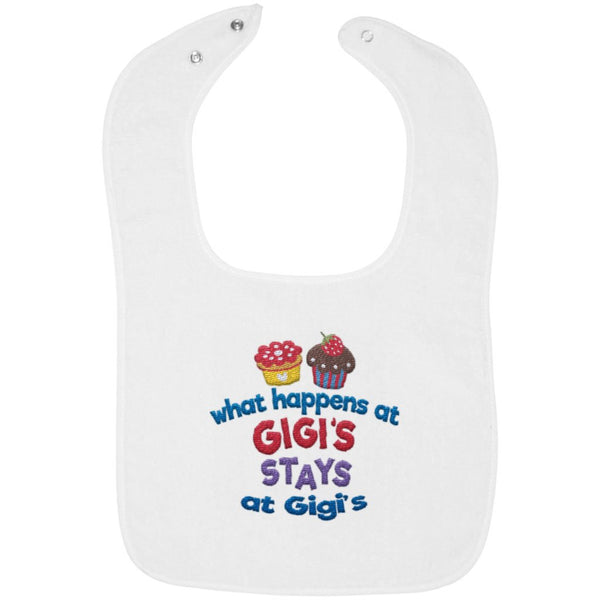 What Happens At Gigis - Embroidered Infant Bib