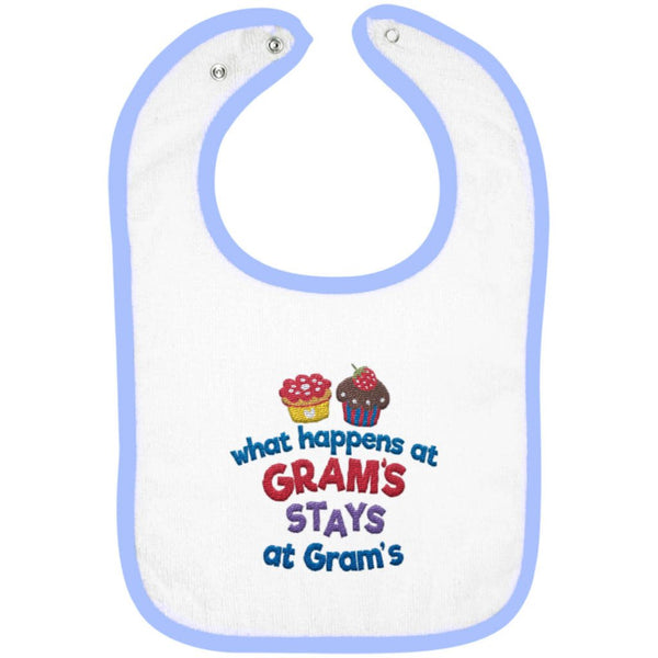 What Happens At Grams - Embroidered Infant Bib