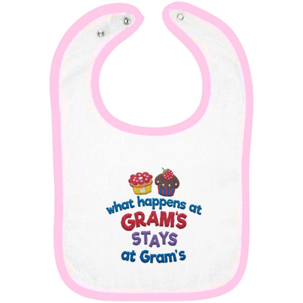 What Happens At Grams - Embroidered Infant Bib