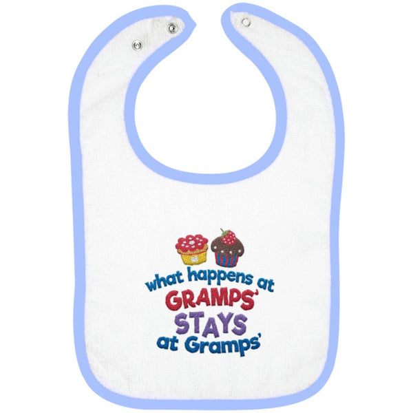 What Happens At Gramps - Embroidered Infant Bib
