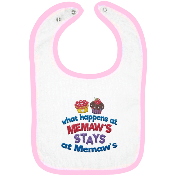 What Happens At Memaws - Embroidered Infant Bib