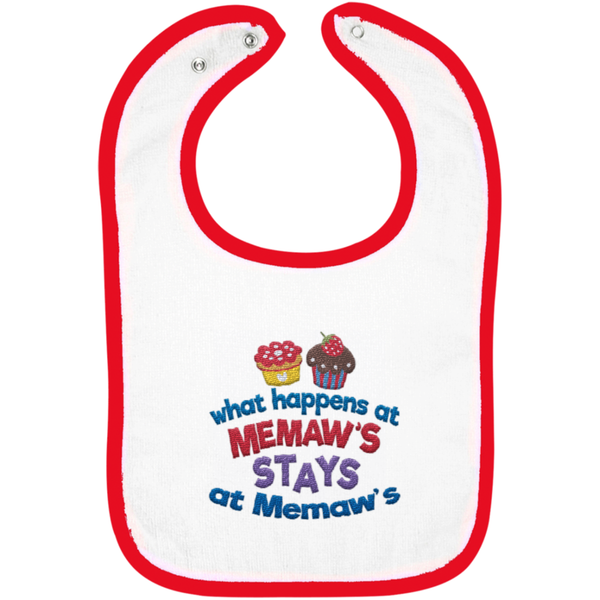 What Happens At Memaws - Embroidered Infant Bib