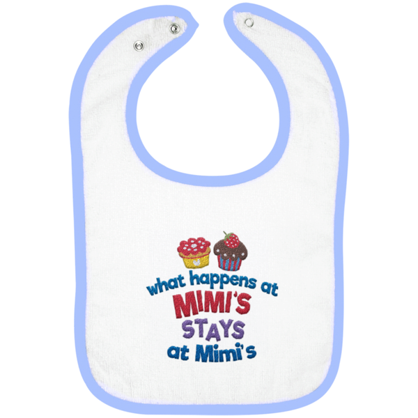 What Happens At Mimis - Embroidered Infant Bib