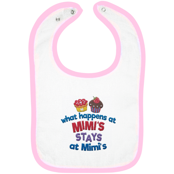 What Happens At Mimis - Embroidered Infant Bib