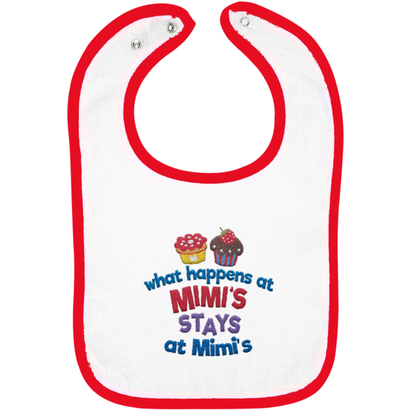 What Happens At Mimis - Embroidered Infant Bib