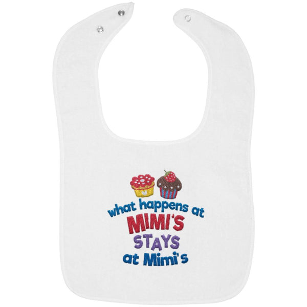 What Happens At Mimis - Embroidered Infant Bib