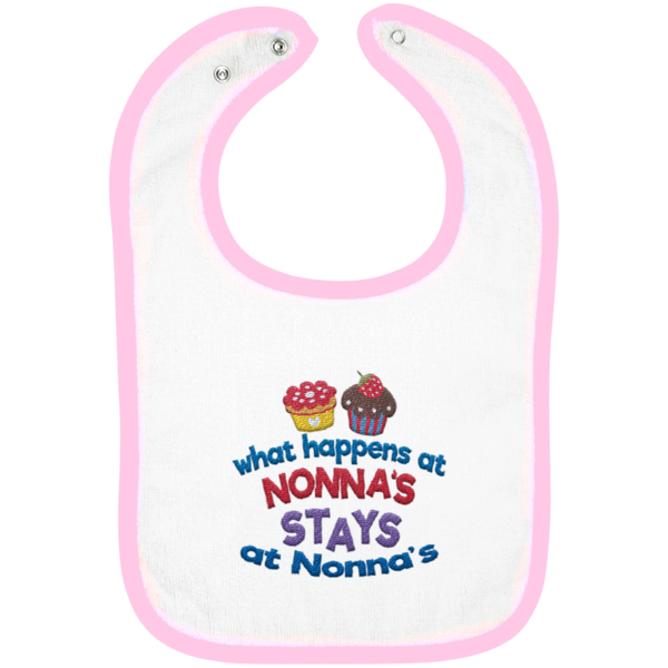 What Happens At Nonnas - Embroidered Infant Bib