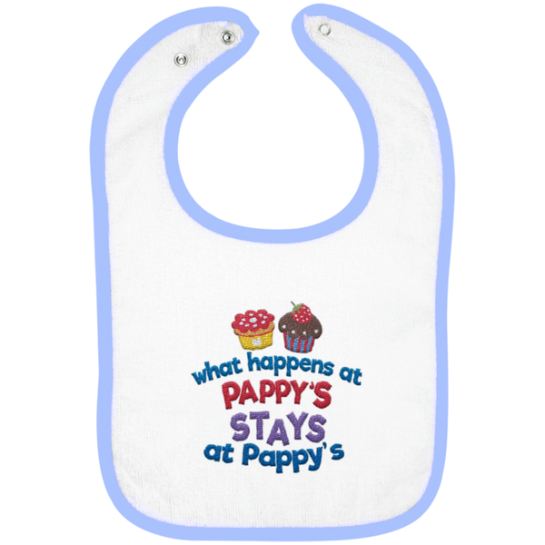 What Happens At Pappys - Embroidered Infant Bib