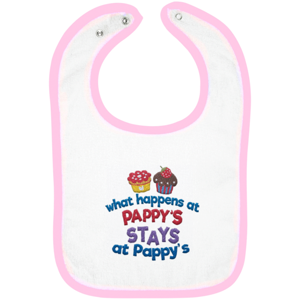 What Happens At Pappys - Embroidered Infant Bib