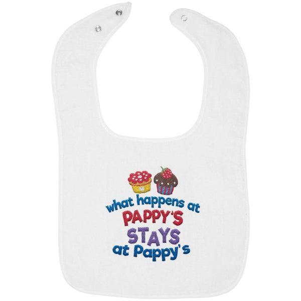 What Happens At Pappys - Embroidered Infant Bib