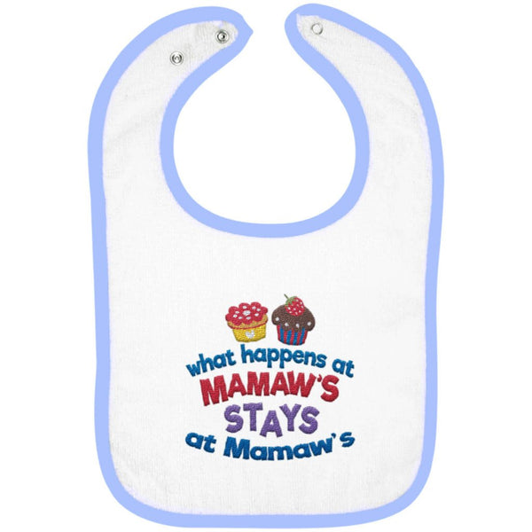 What Happens At Mamaws - Embroidered Infant Bib