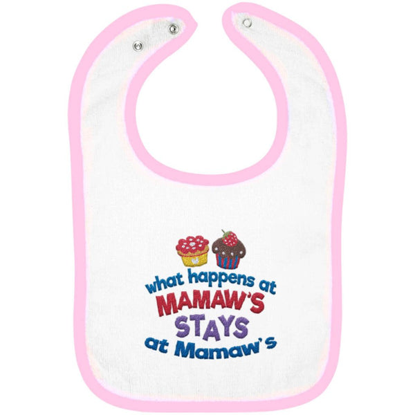 What Happens At Mamaws - Embroidered Infant Bib