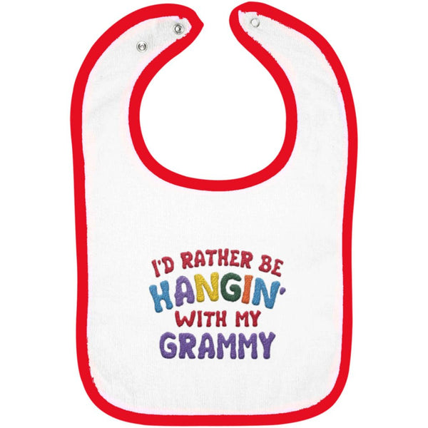 I'd Rather Be Hangin' with My Grammy - Embroidered Infant Bib