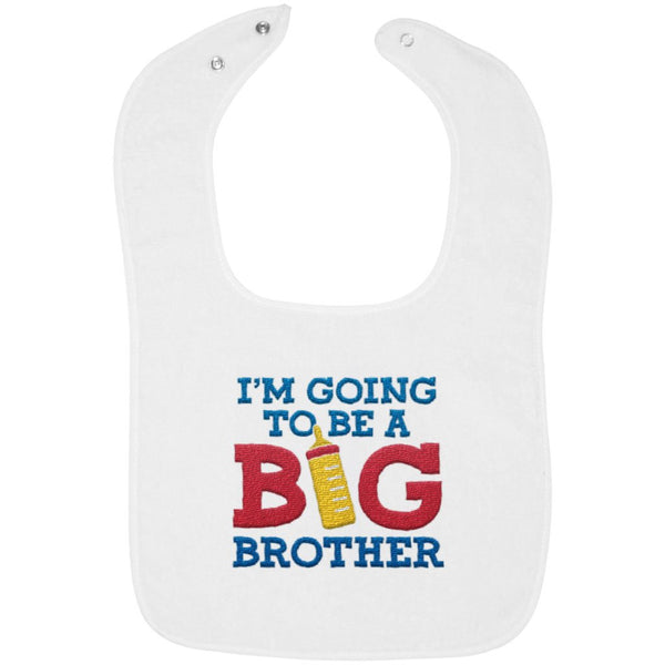 I'm Going to Be a Big Brother - Embroidered Infant Bib