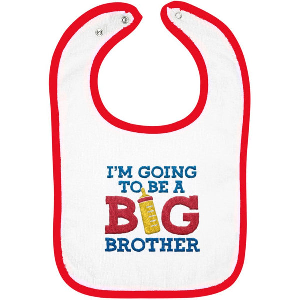 I'm Going to Be a Big Brother - Embroidered Infant Bib