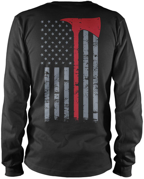 Firefighter Thin Red Line (Back Print)