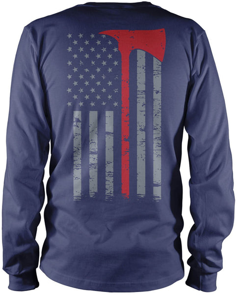 Firefighter Thin Red Line (Back Print)
