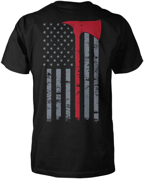 Firefighter Thin Red Line (Back Print)