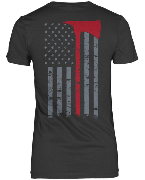 Firefighter Thin Red Line (Back Print)